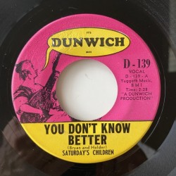 Saturday’s Children - You don’t know better D-139