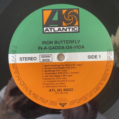 Iron Butterfly – In-A-Gadda-Da-Vida (1968, Vinyl) - Discogs