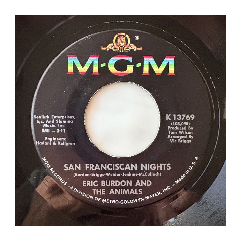 Eric Burdon and the Animals - San Franciscan Nights K 13769