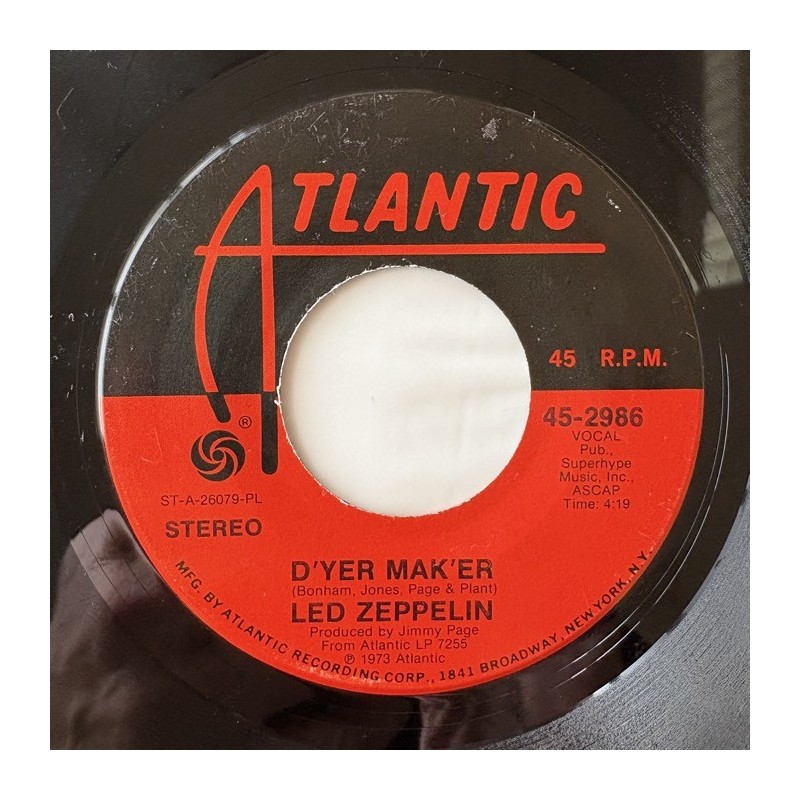 Led Zeppelin - D’yer Mak’er 45-2986